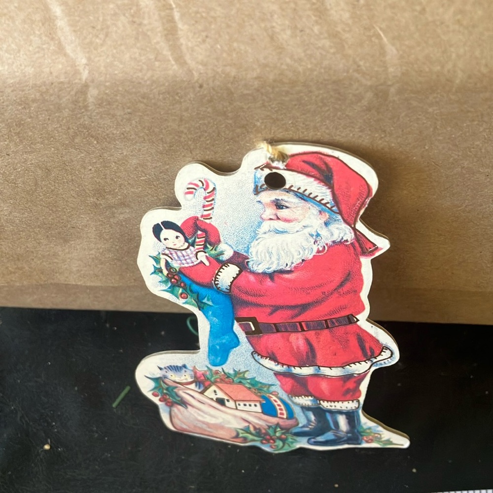 Vintage pressboard ornament